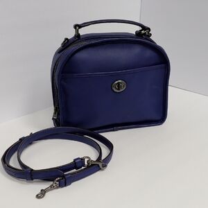 Coach Retro Style Violet/Indigo Lunch Pail Leather Handbag